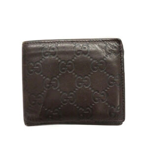 Gucci Bifold Wallet Leather Gucci Guccissima Brown GG